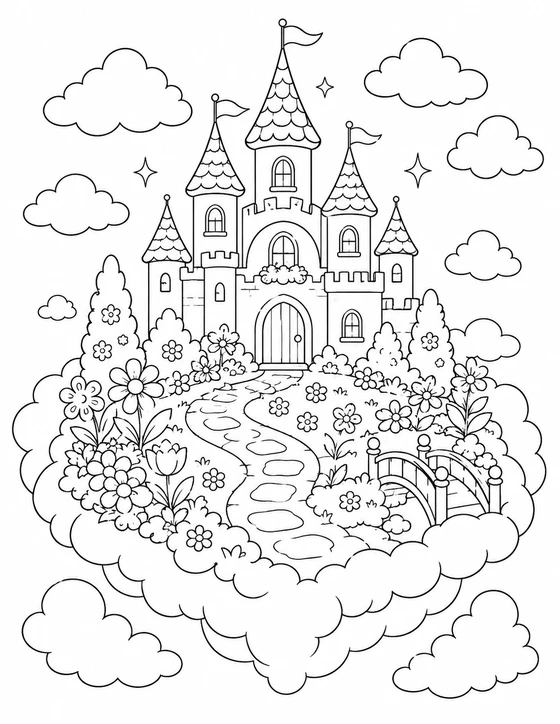 Castle Coloring Page