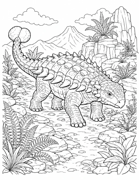 Ankylosaurus Coloring Page