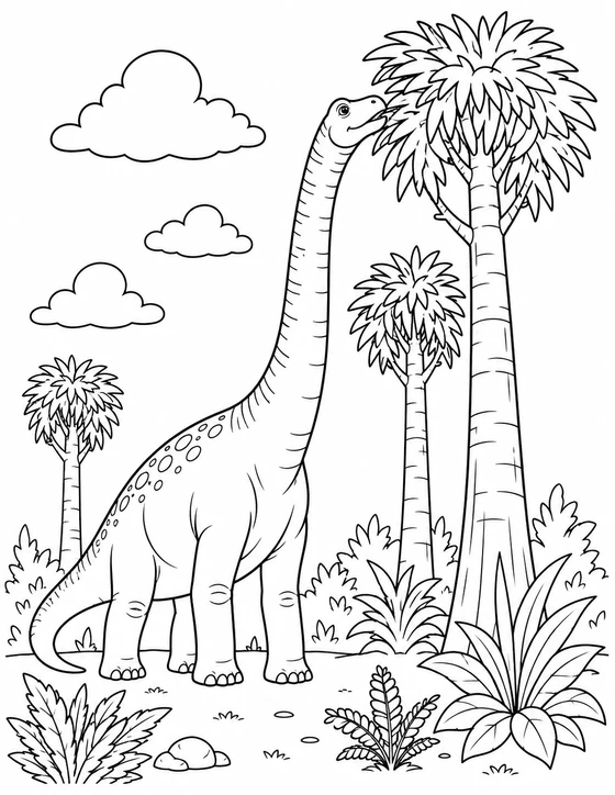 Brachiosaurus Coloring Page