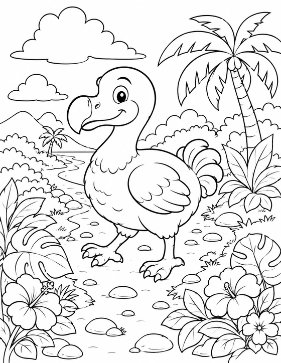 Dodo Bird Coloring Page