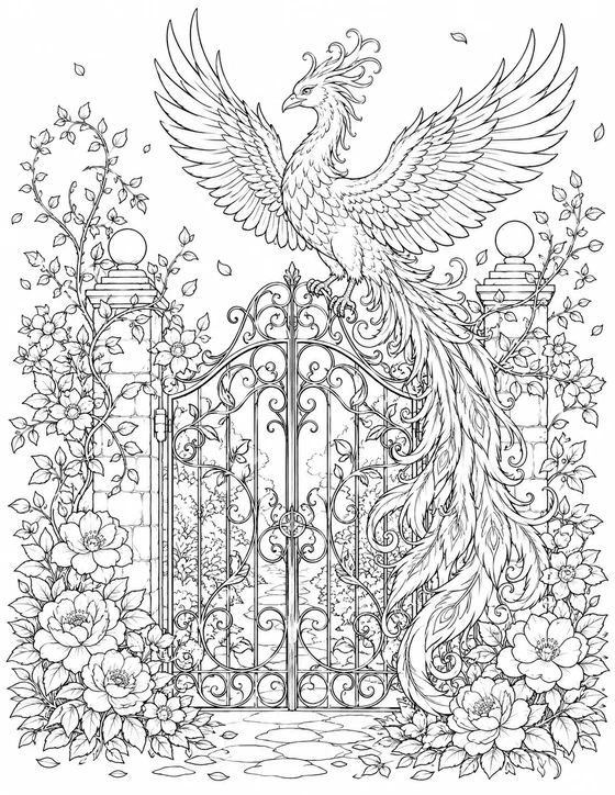 Printable Fairy Garden Coloring Page