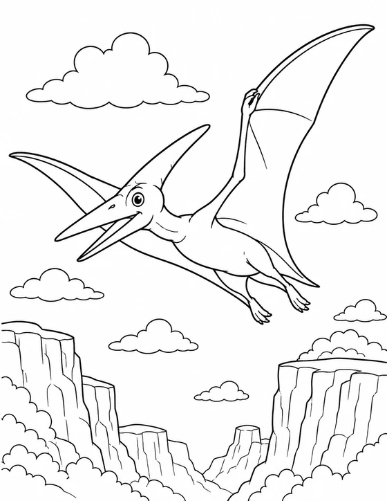 Pterodactyl Coloring Page