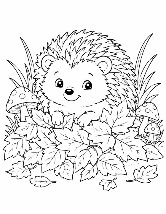Hedgehog Coloring Page