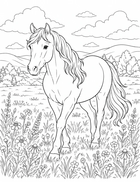 Horse Coloring Page