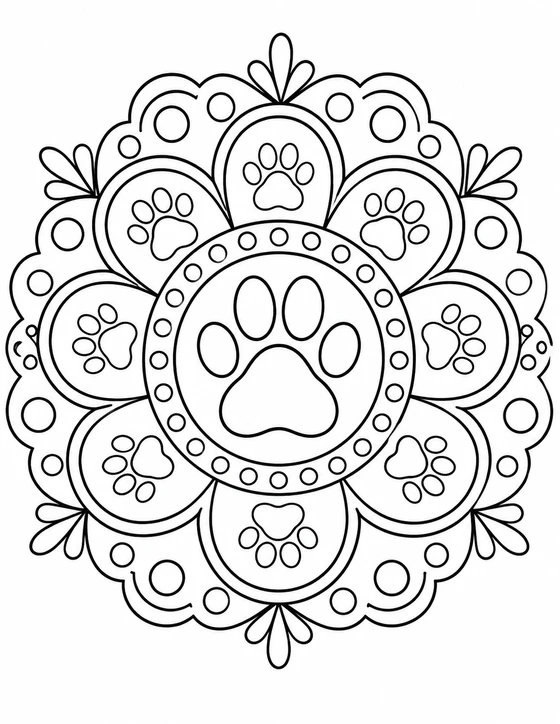 Detailed Intricate Flower Mandala Coloring Page