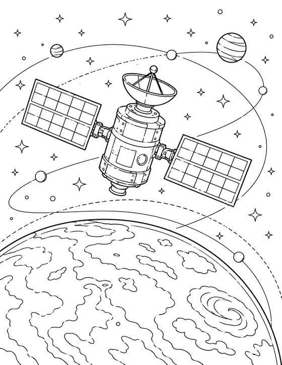 Planets Coloring Page