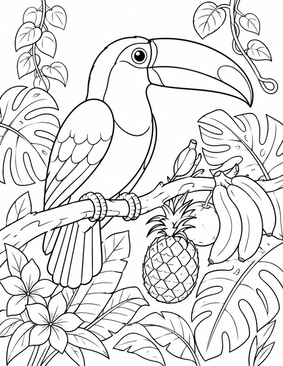 Toucan Coloring Page