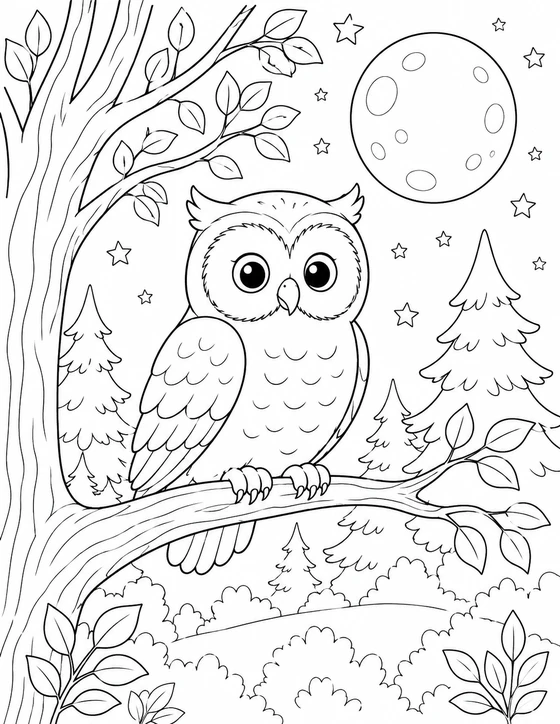 Owl Coloring Page