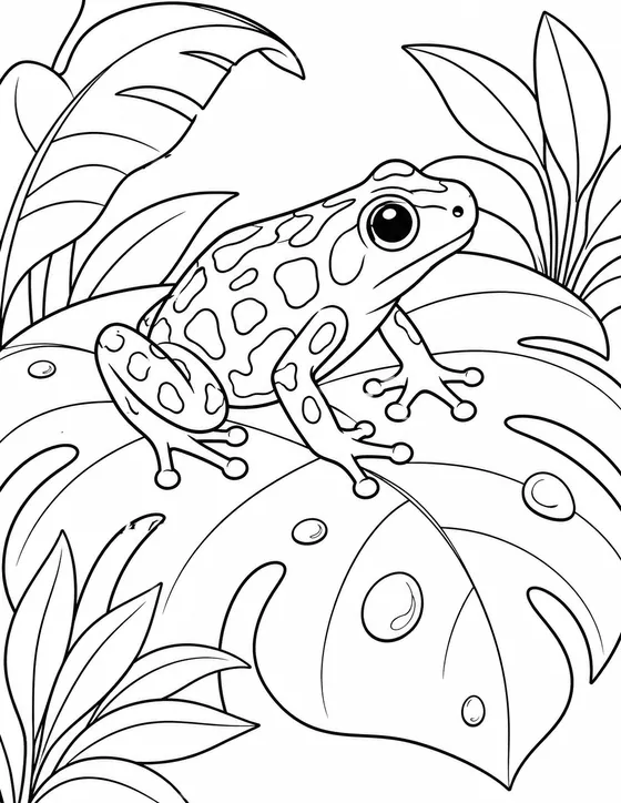 Poison Dart Frog on a Leaf