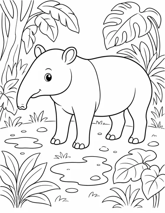 Tapir on the Forest Trail